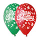 Merry Christmas 12″ Latex Balloons (50 count)