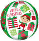 Merry Christmas Elf Orbz 16″ Balloon