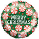 Merry Christmas Peppermint Single Sided 18″ Balloon