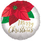 Merry Christmas Poinsettia 18″ Balloon