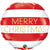 Merry Christmas Red White Stripes 18″ Foil Balloon by Qualatex from Instaballoons
