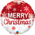 Merry Christmas Snowflakes 18″ Foil Balloon by Qualatex from Instaballoons