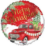 Merry Christmas Truck 18″ Foil Balloon by Convergram from Instaballoons