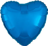 Metallic Blue Heart 18″ Foil Balloon by Anagram from Instaballoons