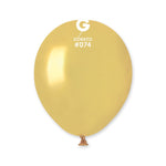 Metallic Dorato 5″ Latex Balloons by Gemar from Instaballoons