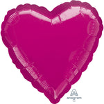 Metallic Fuchsia Heart 18″ Foil Balloon by Anagram from Instaballoons