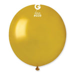 Metallic Gold 19″ Latex Balloons by Gemar from Instaballoons