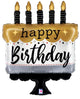 Metallic Happy Birthay Cake 28″ Balloon