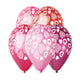 Metallic Heart Patchwork 13″ Latex Balloons (50 count)