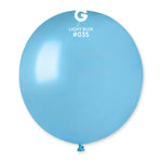 Metallic Light Blue 19″ Latex Balloons by Gemar from Instaballoons