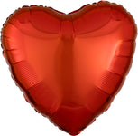 Metallic Orange Heart 18″ Foil Balloon by Anagram from Instaballoons