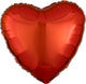 Metallic Orange Heart 18″ Balloon