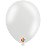Metallic Pearl White 10″ Latex Balloons by Balloonia from Instaballoons