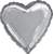 Metallic Silver Heart 28″ Foil Balloons by Anagram from Instaballoons