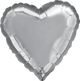 Metallic Silver Heart 28″ Balloon
