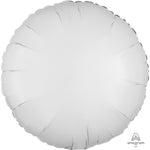 Metallic White Circle Round 18″ Foil Balloon by Anagram from Instaballoons