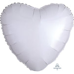 Metallic White Heart 18″ Foil Balloon by Anagram from Instaballoons