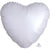 Metallic White Heart 18″ Foil Balloon by Anagram from Instaballoons