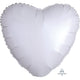 Metallic White Heart 18″ Balloon