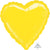 Metallic Yellow Heart 18″ Foil Balloon by Anagram from Instaballoons