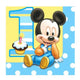 Servilletas para el almuerzo del primer cumpleaños de Mickey (16 unidades)