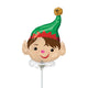 Adorable globo de duende navideño de 12" (requiere termosellado)