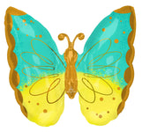 Mint & Yellow Butterfly 25″ Foil Balloon by Anagram from Instaballoons