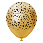 Mirror Gold Safari Leopard Print 12″ Latex Balloons by Kalisan from Instaballoons