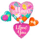 Mom I Love You Hearts 36″ Balloon
