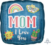 Mom I Love You Patches 18″ Foil Balloon by Anagram from Instaballoons