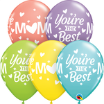 Mom You're the Best 11″ Latex Balloons by Qualatex from Instaballoons