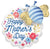 Mother's Day Artful Floral Bee 23″ Foil Balloon by Anagram from Instaballoons