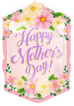 Mother's Day Flowers On Hex 28″ Foil Balloon by Convergram from Instaballoons