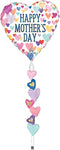Mother's Day Sprinkled Hearts Airwalker 69″ Foil Balloon by Anagram from Instaballoons