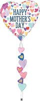 Mother's Day Sprinkled Hearts Airwalker 69″ Balloon