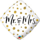 Mr and Mrs Gold Dots 18″ Balloon