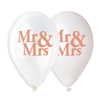 Mr & Mrs Printed 12″ Latex Balloons by Gemar from Instaballoons