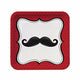 Mustache Dinner Plates 9″