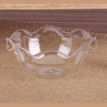 Natural Star Party Supplies Clear Dessert Bowl Waved Edge 3.5″ x 1.5″ (12 count)