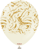 Nebula White Sand Gold Print 12″ Latex Balloons (25 count)