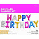 16″ Multicolour Happy Birthday Banner Balloon Kit
