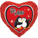 18" Te Amo Penguins Foil Balloons