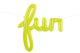 43" Clear Lime Green Air Fill Fun Script Foil Balloons