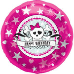 NorthStar Mylar & Foil Birthday Skully Pink 18″ Balloon