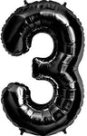 Northstar Mylar & Foil Black Number 3 34″ Balloon