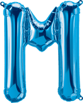 Northstar Mylar & Foil Blue Letter M 16" Balloon