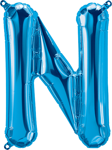 Blue Letter N 16