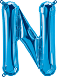 Northstar Mylar & Foil Blue Letter N 16" Balloon