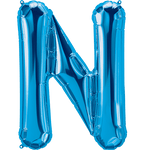 Northstar Mylar & Foil Blue Letter N 34" Balloon