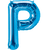 Northstar Mylar & Foil Blue Letter P 34" Balloon